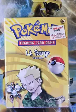 2000 Pokemon Gym Heroes Lt. Surge Theme Deck - Sealed/New with Hang Tab - Image 1