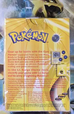 2000 Pokemon Gym Heroes Lt. Surge Theme Deck - Sealed/New with Hang Tab - Image 3