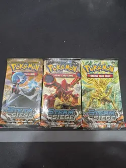 Pokemon TCG XY Steam Siege 3x Booster Pack Lot Factory Sealed New - Image 1