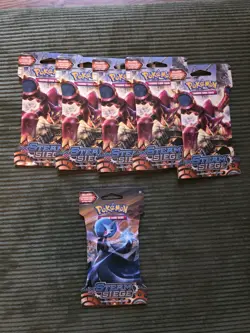 6 x Pokemon XY Steam Siege Sleeved Booster Pack New Factory Sealed - Image 2