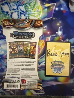 Pokemon TCG XY Steam Siege Sleeved Booster Pack Factory Sealed Volcanion Art - Image 2