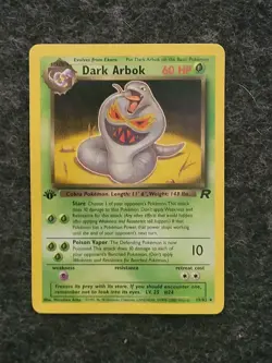Dark Arbok 19/82 Rare Team Rocket 1st Edition Regular Pokemon TCG Card - Image 1