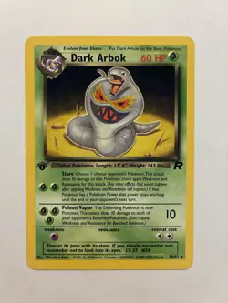 Pokemon TCG Dark Arbok Card 19/82 Regular LP Condition - Image 1