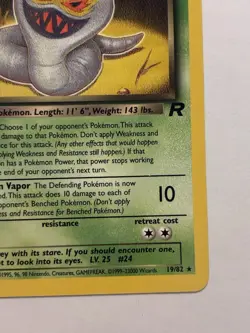 Pokemon TCG Dark Arbok Card 19/82 Regular LP Condition - Image 4