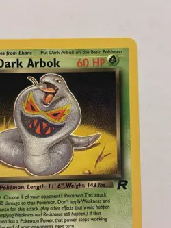 Pokemon TCG Dark Arbok Card 19/82 Regular LP Condition - Image 5