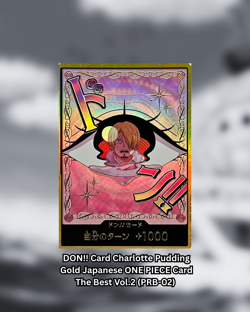 ONE PIECE DON!! Card Charlotte Pudding Gold Frame The Best Vol.2 PRB-02 Japanese - Image 2