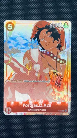 Portgas.D.Ace Gift Collection P-028 Alt Art Holo Foil Rare One Piece Card - Image 1