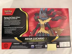 Pokemon TCG Mega Lucario EX Figure Collection Sealed Promo Card 5 Booster Packs - Image 2