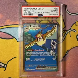 Pidgeot EX Obsidian Flames Special Illustration Rare Card 225/197 PSA 10 - Image 1