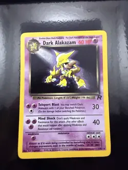 Dark Alakazam Holo 1/82 - Team Rocket - 2000 Pokemon Card - WOTC Vintage - LP - Image 2