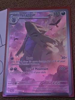 Pokemon TCG Tyranitar Holo Card Scarlet & Violet Paldea Evolved 222/193 - Image 4