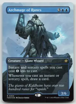 Archmage of Runes (Borderless) FDN #304 R Foil NM - Image 1