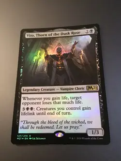 MTG Core Set 2021 #127 Foil Vito, Thorn of the Dusk Rose - Image 1