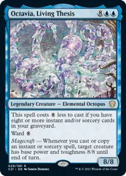 Octavia, Living Thesis Light Play, English Magic the Gathering MTG Commander 202 - Image 1