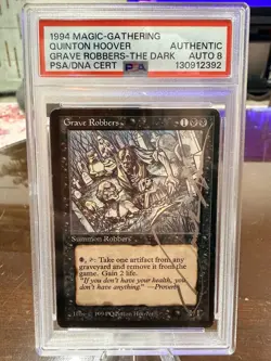 🕯 1994 Magic: - Grave Robbers - Signed by Quinton Hoover - PSA/DNA Auto 8 🕯 - Image 1