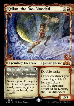 Wilds of Eldraine #291 Kellan, the Fae-Blooded (Showcase) - Image 1