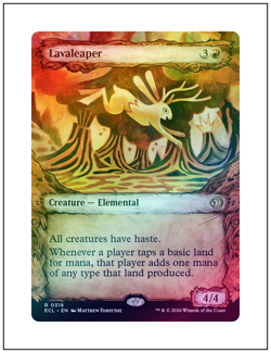1x Lavaleaper, Showcase Art Foil, Lorwyn Eclipsed, Magic MTG NM - Image 1