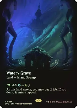 MTG - Watery Grave - Borderless Foil - Edge of Eternities Magic the Gathering - Image 1