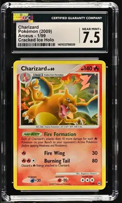 Pokemon - Charizard Cracked Ice Holo Arceus 1/99 CGC 7.5 Near Mint+! - Image 1