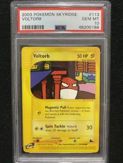 2003 Pokemon Skyridge Voltorb 113/144 PSA 10 Gem Mint - Image 1