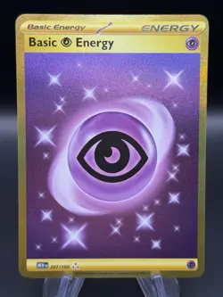 GOLD Pokemon TCG Basic Psychic Energy 207/165 Scarlet & Violet 151 Hyper rare NM - Image 1