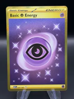 GOLD Pokemon TCG Basic Psychic Energy 207/165 Scarlet & Violet 151 Hyper rare NM - Image 1