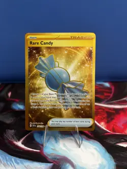 Pokemon TCG Gold Rare Candy 256/198 Scarlet & Violet Base Set Hyper Rare M/NM - Image 1