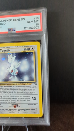 2000 POKEMON TCG NEO GENESIS #16 TOGETIC 1ST EDITION - HOLO PSA 10 GEM MT - Image 2
