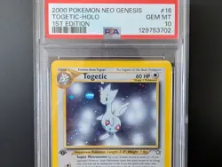 2000 POKEMON TCG NEO GENESIS #16 TOGETIC 1ST EDITION - HOLO PSA 10 GEM MT - Image 4