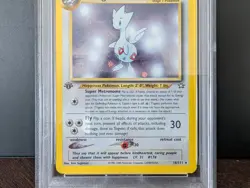 2000 POKEMON TCG NEO GENESIS #16 TOGETIC 1ST EDITION - HOLO PSA 10 GEM MT - Image 5