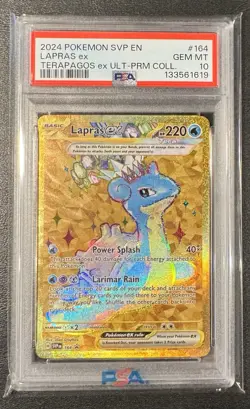 2024 POKEMON SVP BLACK STAR PROMO #164 LAPRAS EX PSA 10 - Image 1