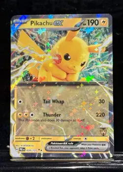 Pikachu ex Paldea Evolved Ultra Rare Pokemon TCG 063/193 Scarlet & Violet - Image 1