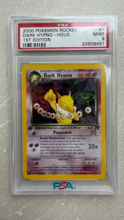 2000 Pokemon Rocket 1st Edition: # 9 Dark Hypno-Holo PSA 9 MINT - Image 1