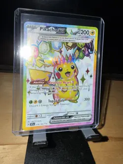 Pokemon SV Surging Sparks SSP EN Pikachu Ex Ultra Rare #219/191 - Image 1