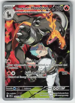 Team Rocket's Houndoom 191/182 Illustration Rare Destined Rivals Pokemon NM - Image 1