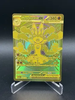 Pokemon Mega Evolution Mega Lucario Hyper Rare Gold ex 188/132 PACK FRESH NM++ - Image 1