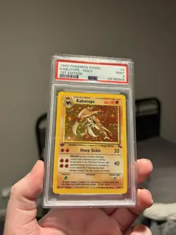 1999 POKEMON FOSSIL 1ST EDITION #9 KABUTOPS-HOLO PSA 9 - Image 5