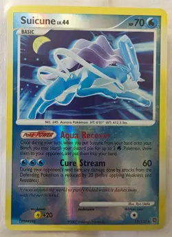 2007 Pokemon Diamond & Pearl Secret Wonders Suicune-Reverse Foil #19/132 - Image 1