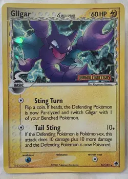2006 Pokemon EX Dragon Frontiers Gligar-Reverse Foil #16/101 - Image 1