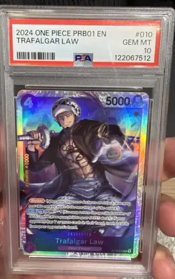 2024 One Piece PRB01 Trafalgar Law ST10-010 Super Rare PSA 10 English Low Pop - Image 1
