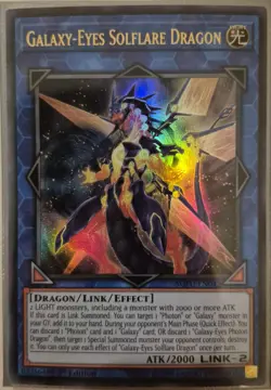 YuGiOh Galaxy-Eyes Solflare Dragon Ultra Rare 1st Edition SOFU-EN042 - Image 1