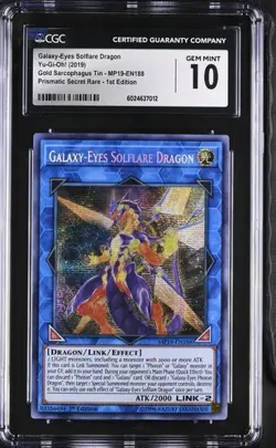 Galaxy-Eyes Solflare Dragon *CGC 10* MP19-EN188 *POP 1* Secret Rare* 2019*Yugioh - Image 1