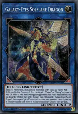 Galaxy-Eyes Solflare Dragon 1st Ed Prismatic Secret MP19-EN188 Yu-Gi-Oh! - Image 1