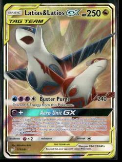 2019 Pokemon Latias and Latios GX 113/181 Sun and Moon Team Up - Image 1