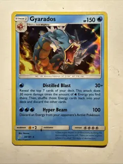 Pokemon TCG Gyarados 30/181 Holo Rare Sun Moon Team Up - Image 1