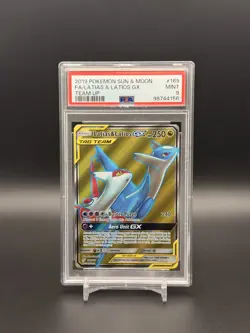 2019 Pokemon Sun & Moon Team Up Latias & Latios GX #169 Full Art PSA 9 Mint - Image 1