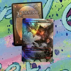Goldspan Dragon Full Art Foil Play Test Mtg Card Monster Hunter - Image 1