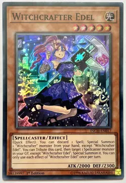 INCH-EN017 Witchcrafter Edel - Super Rare 1st Edition Near Mint YuGiOh Card - Image 1
