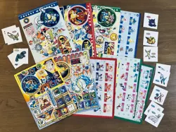 9 Jumbo Carddass BANDAI Sticker Pikachu Charizard etc Pokemon Card Japanese - Image 1