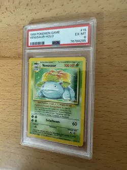 PSA 6 Venusaur 15/102 1999 Base Set Holo Rare Pokemon Card - Image 2